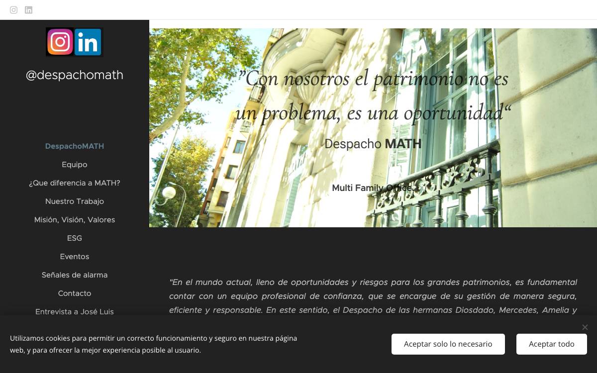 Despacho MATH website preview