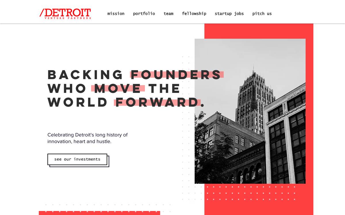 Detroit Venture Partners website preview