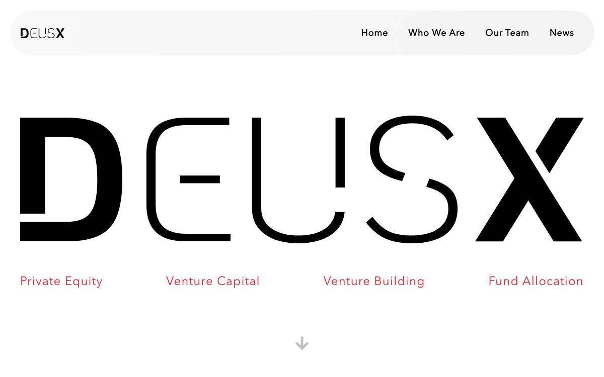Deus X Capital website preview
