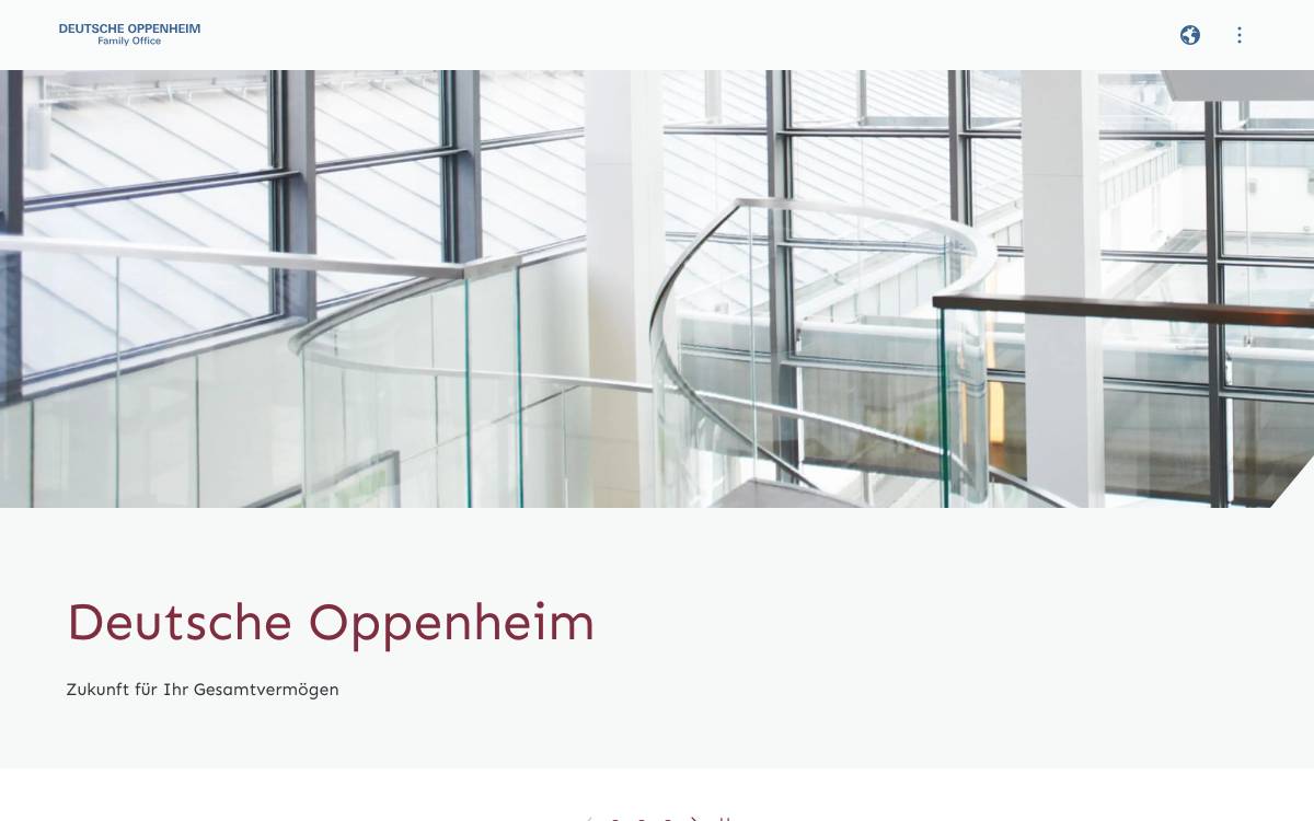Deutsche Oppenheim Family Office AG website preview