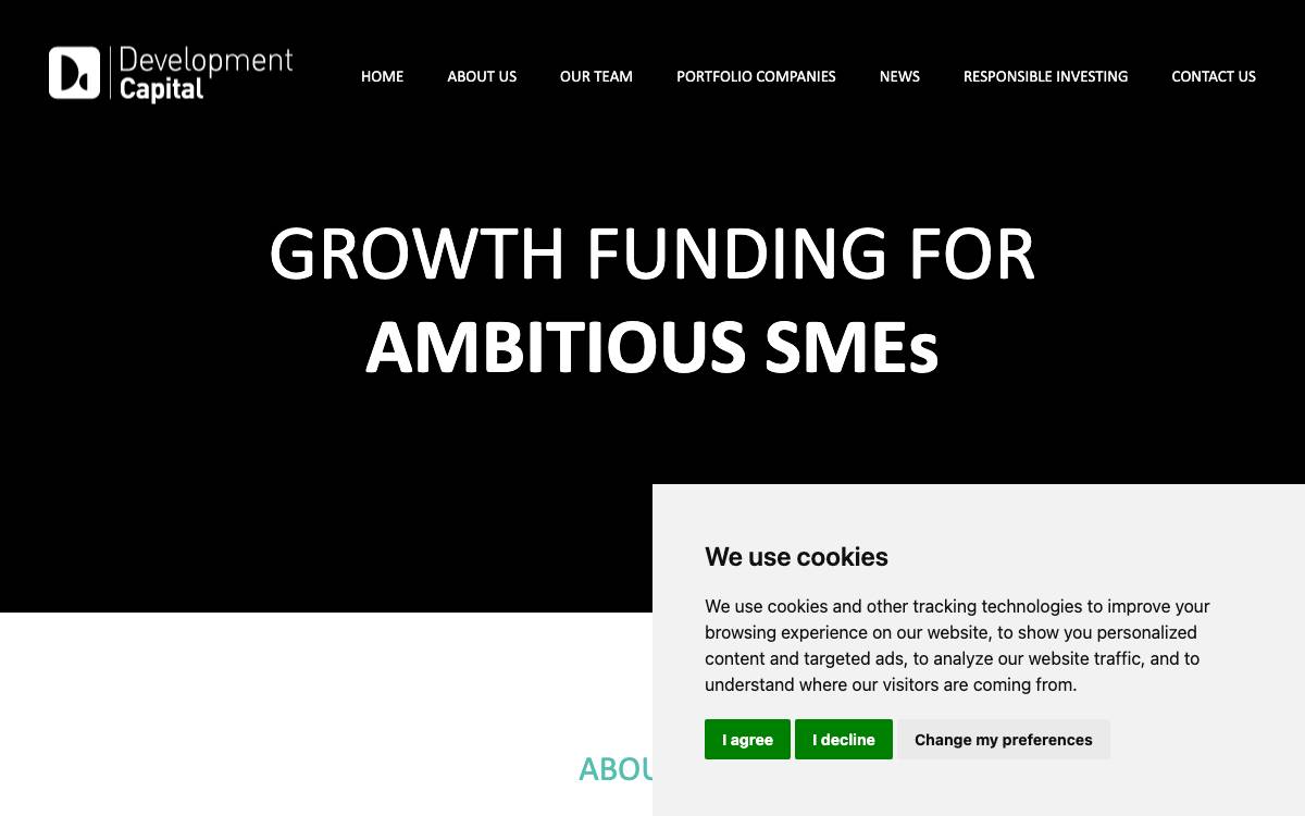 Development Capital website preview