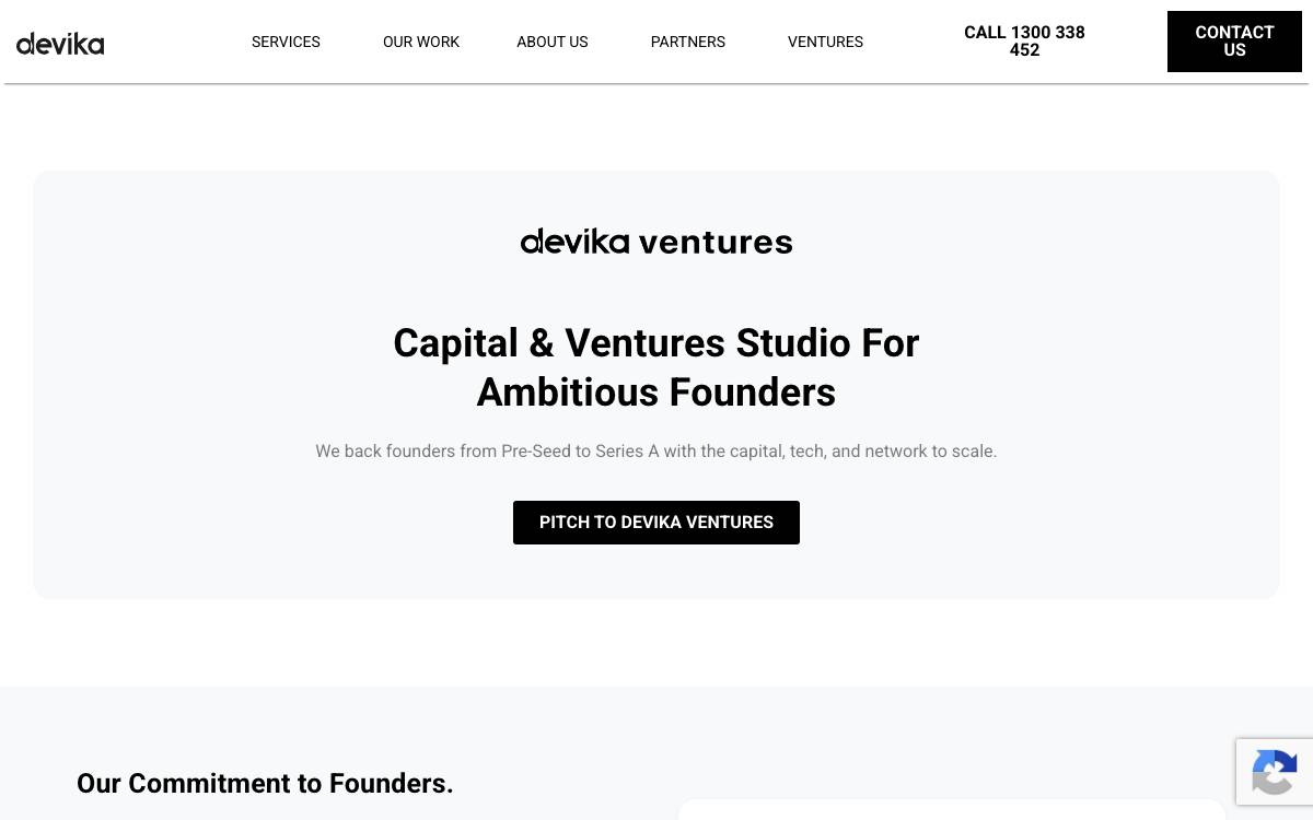 Devika Ventures website preview