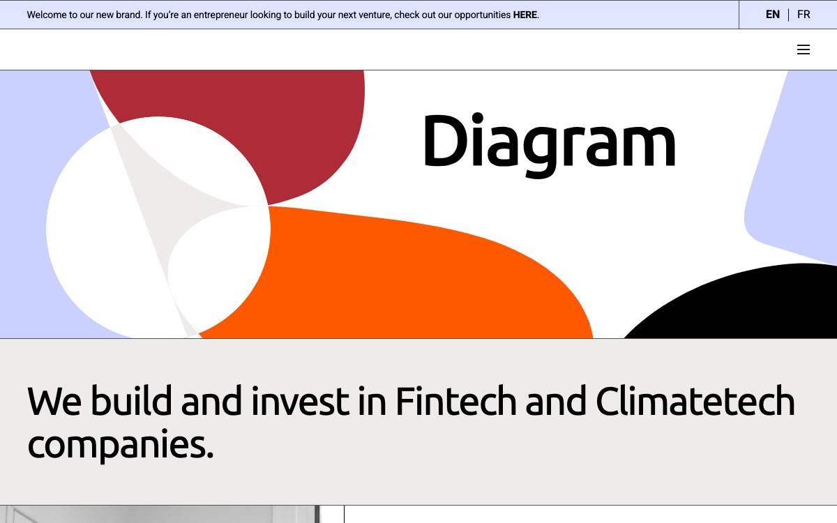 Diagram Ventures website preview