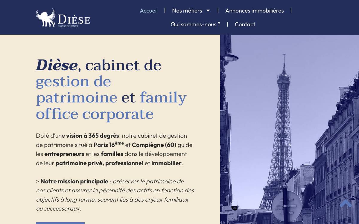 Dièse website preview