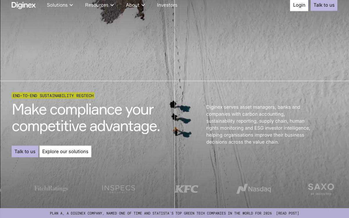 Diginex website preview