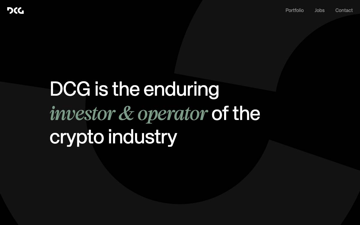 Digital Currency Group website preview