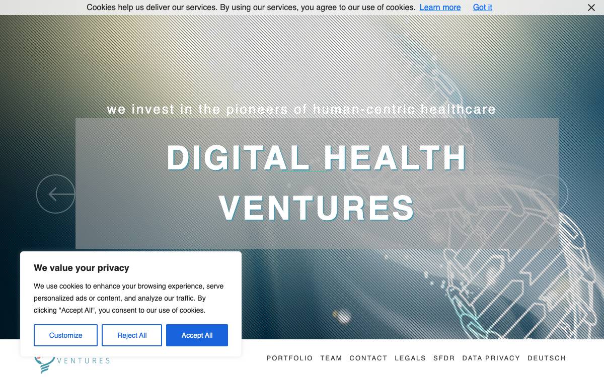 Digital Health Ventures website preview