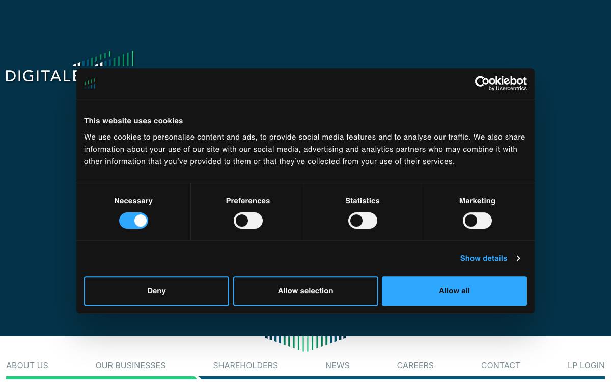 DigitalBridge website preview