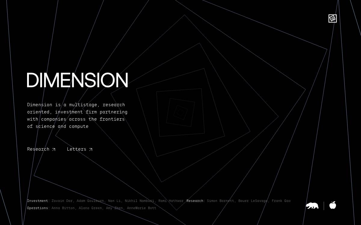 Dimension Capital website preview