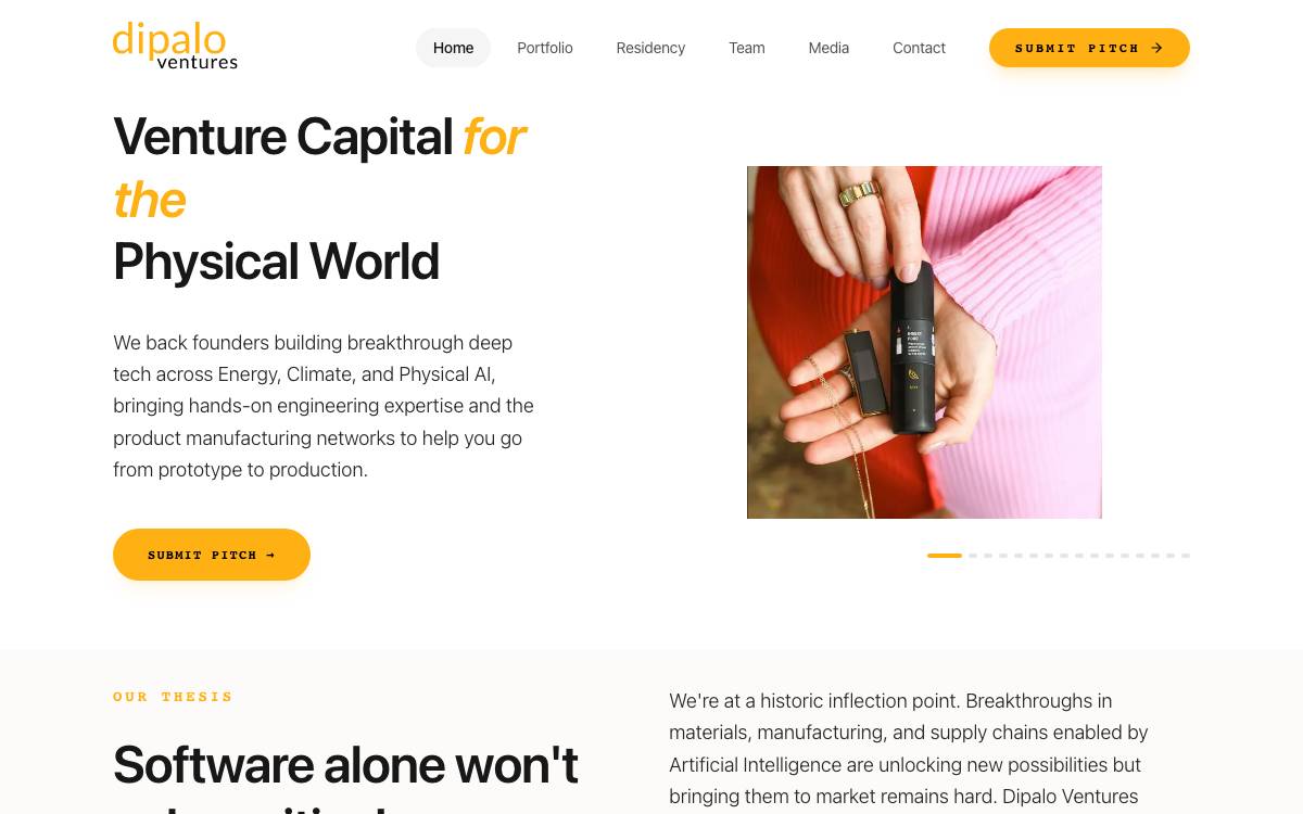 Dipalo Ventures website preview