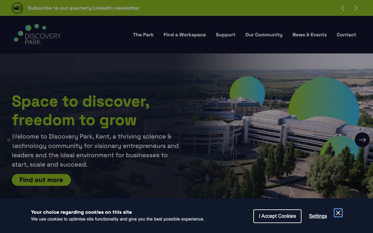 Discovery Park website preview