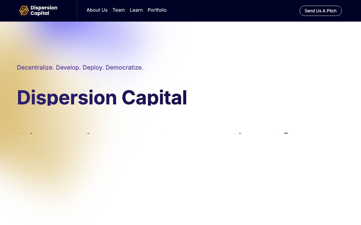 Dispersion Capital website preview