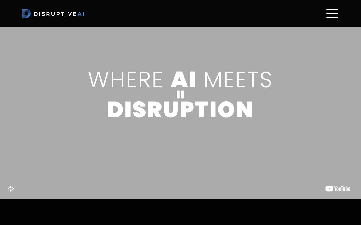 Disruptive AI website preview