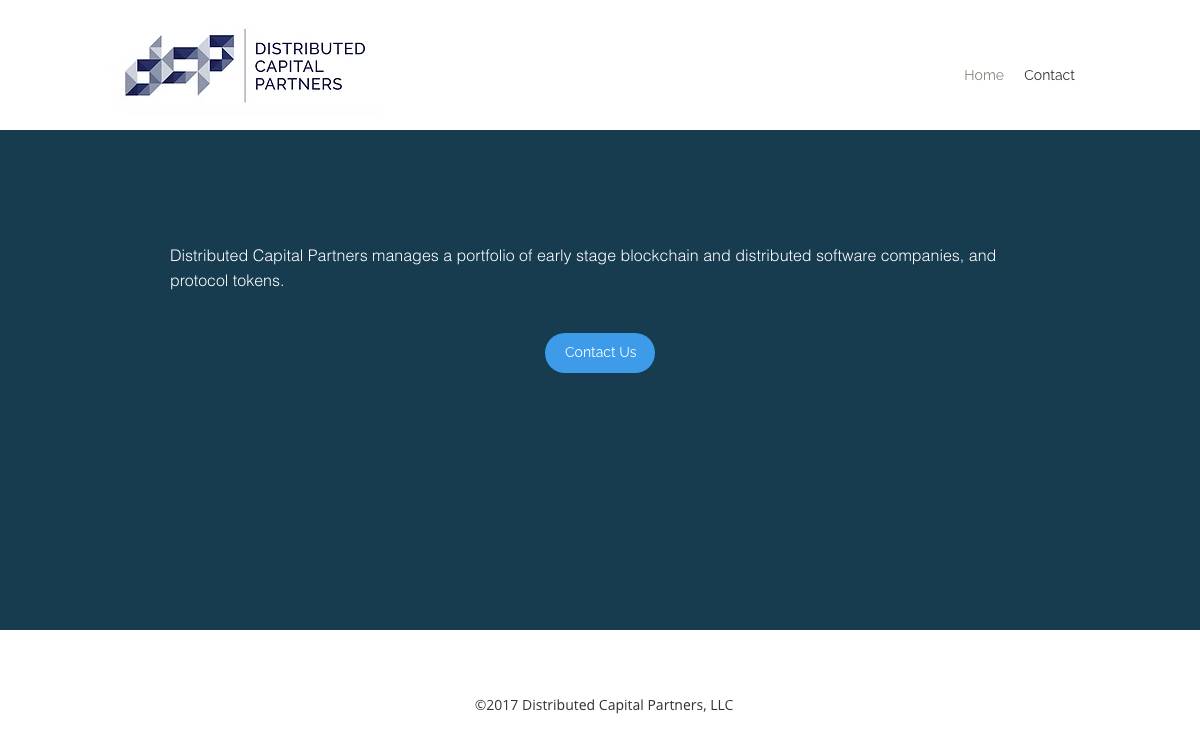Distributed Capital Partners website preview