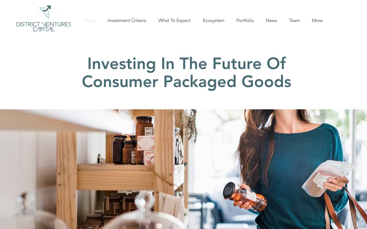 District Ventures Capital website preview