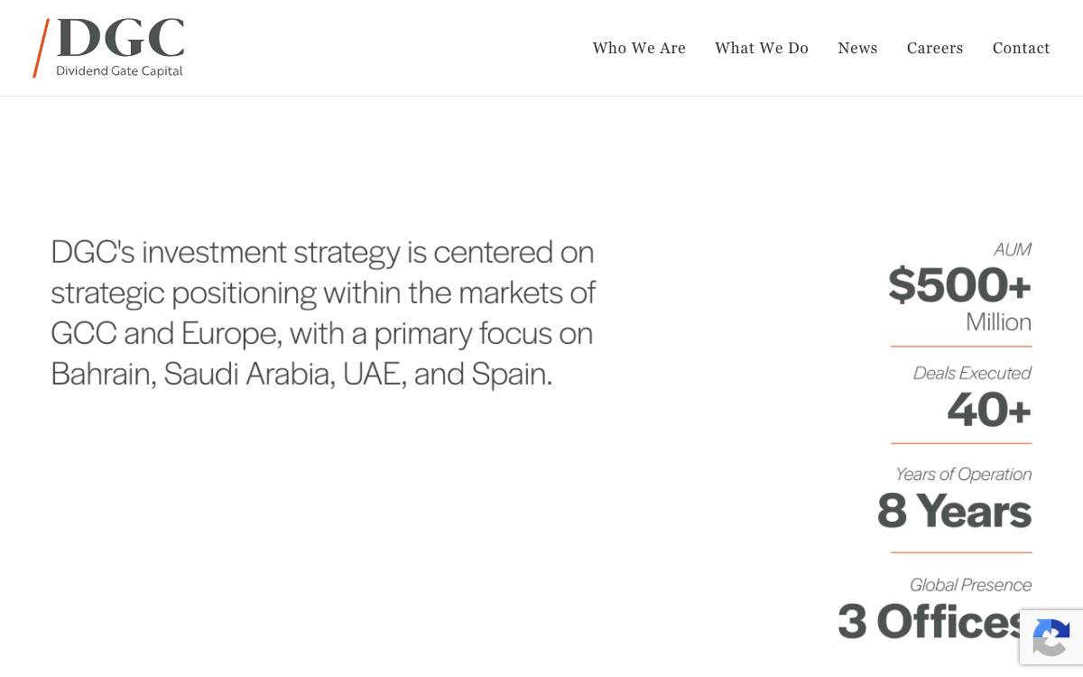 Dividend Gate Capital website preview
