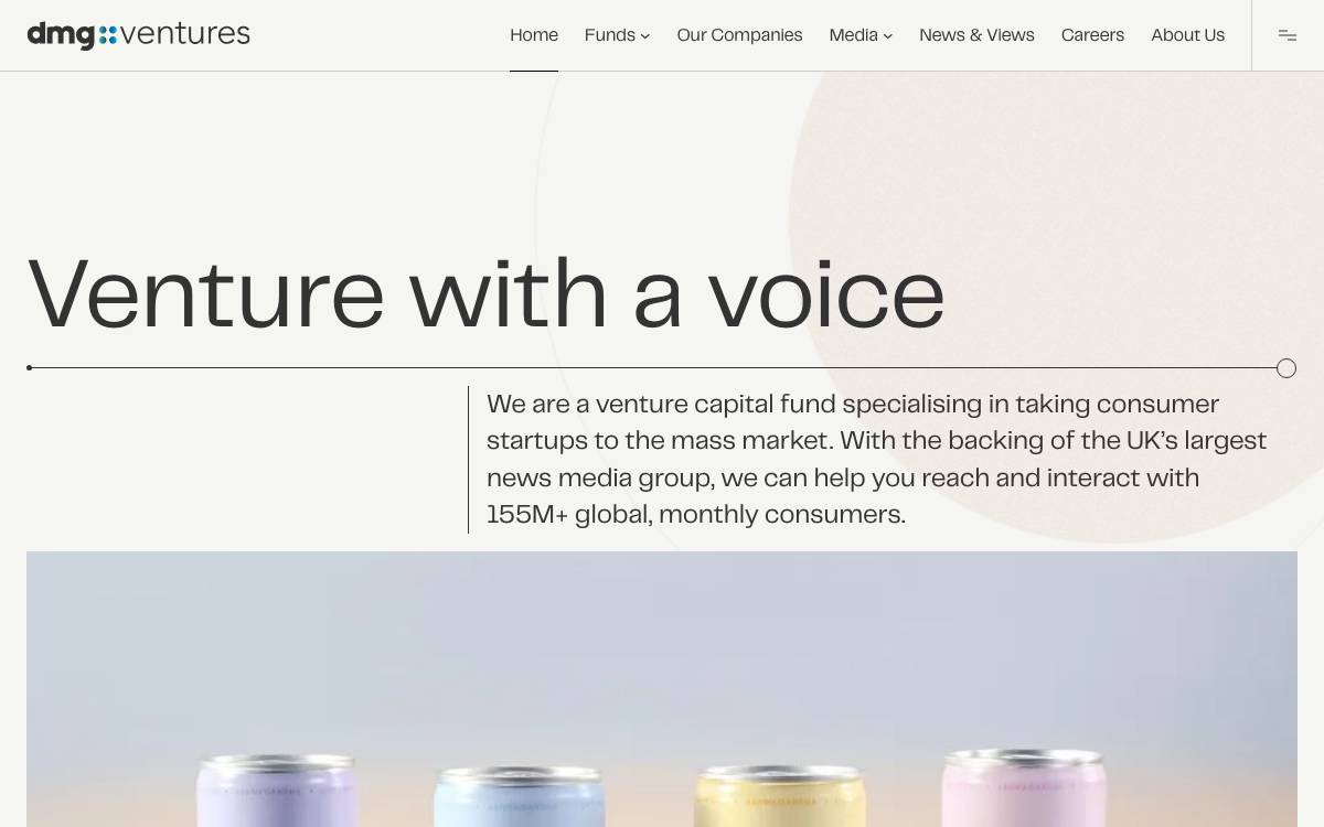 DMG Ventures website preview