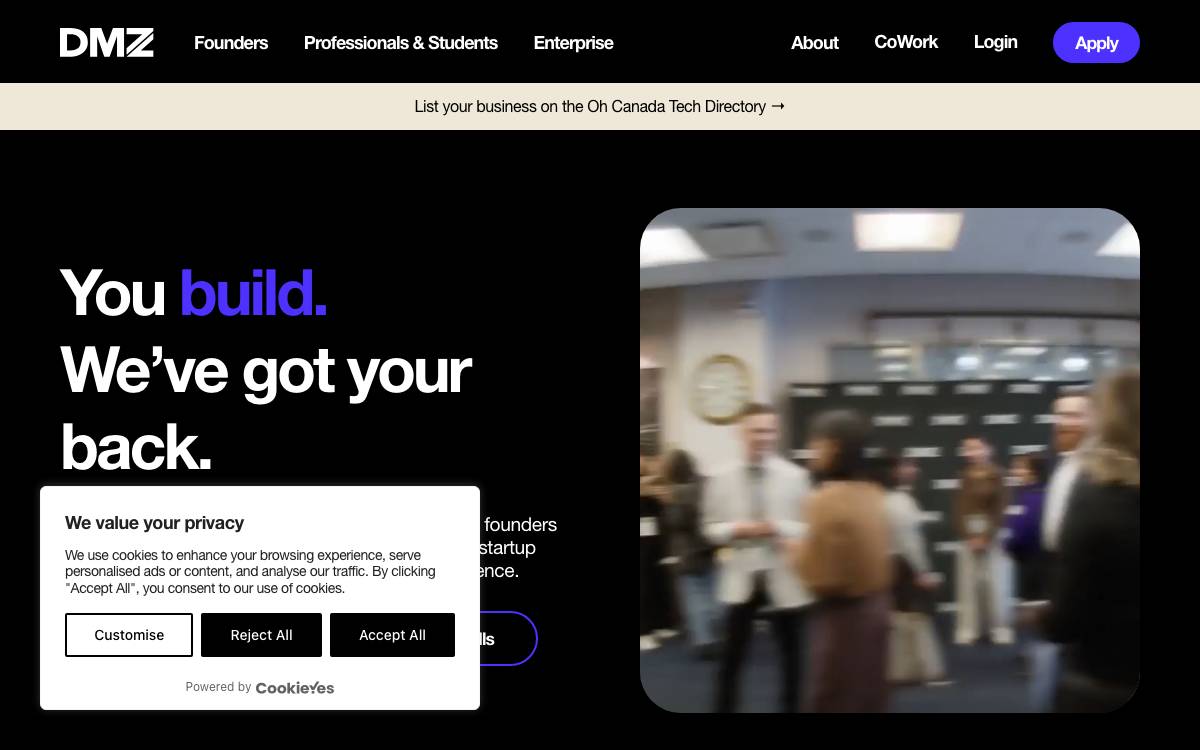 DMZ website preview