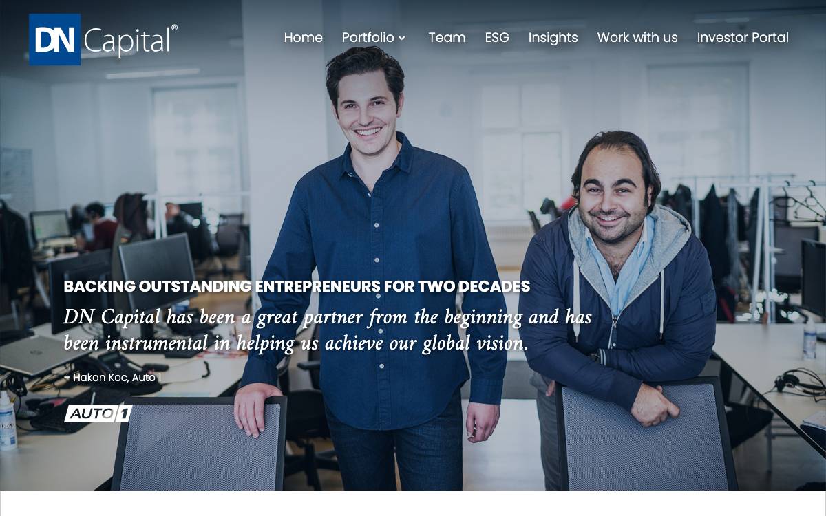 DN Capital website preview