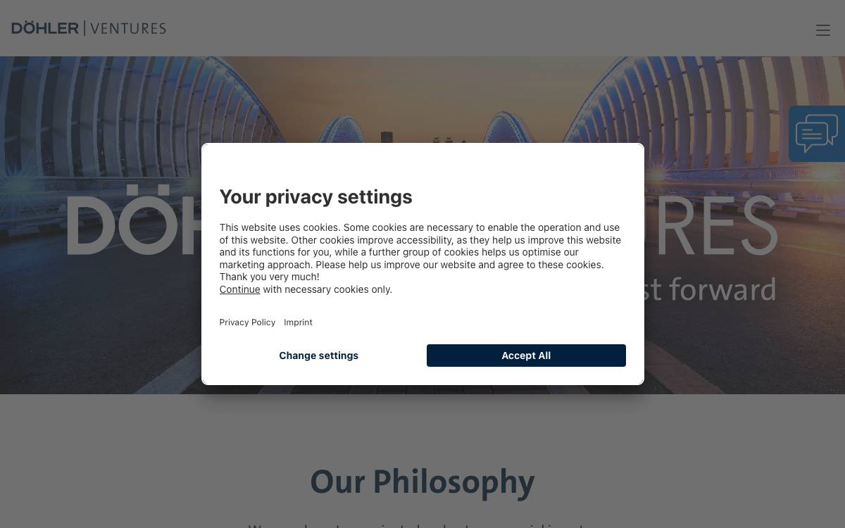 Doehler Ventures website preview