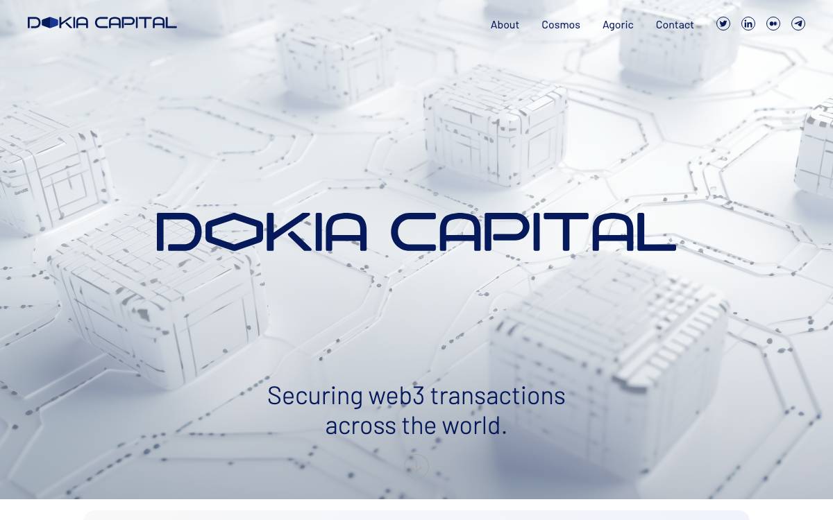 Dokia Capital website preview