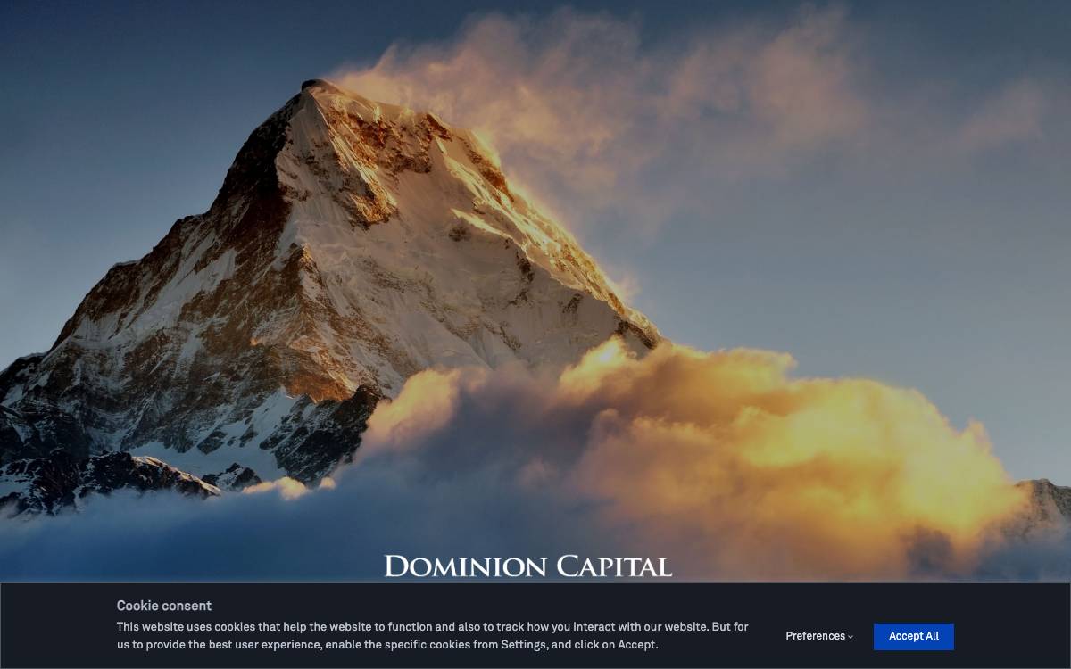 Dominion Capital website preview