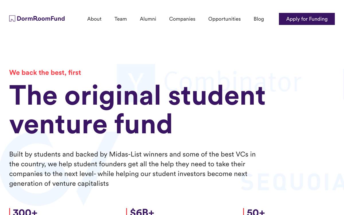 Dorm Room website preview