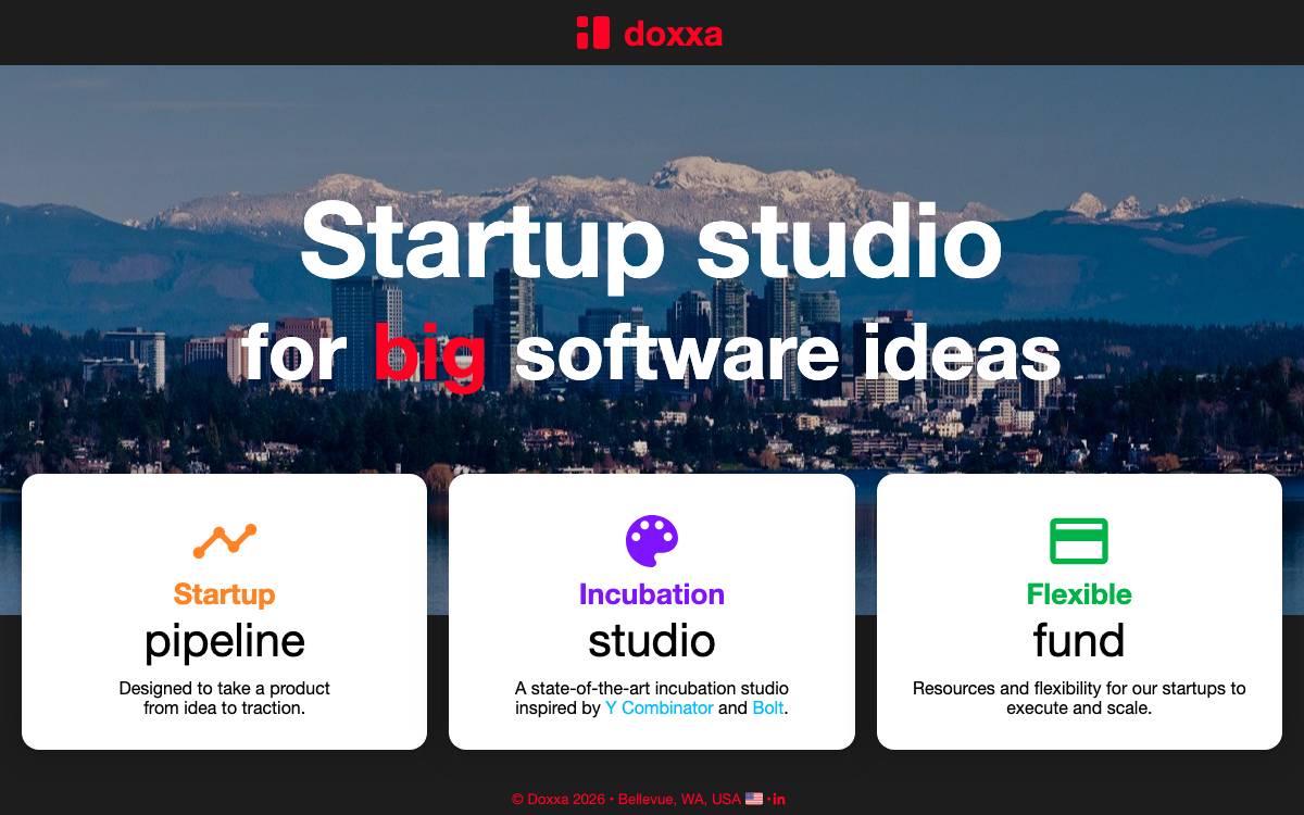 Doxxa website preview