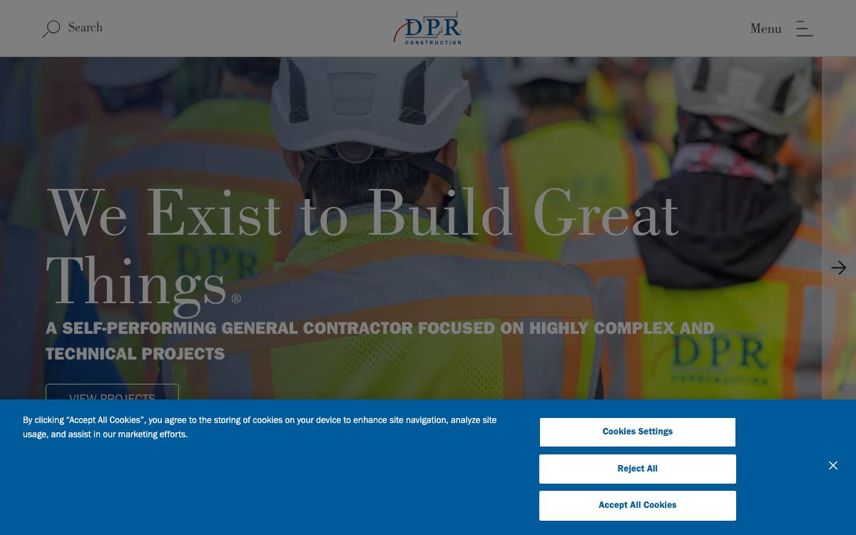 DPR Construction website preview