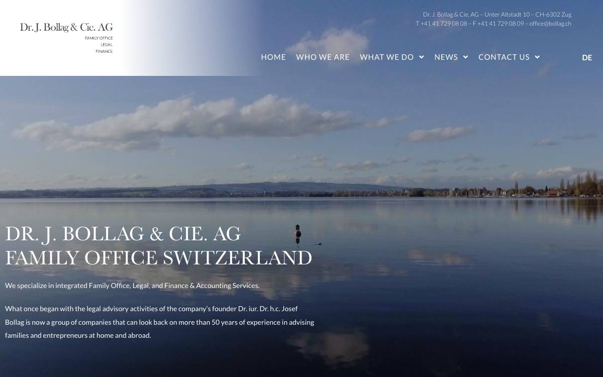 Dr. J. Bollag & Cie. AG website preview