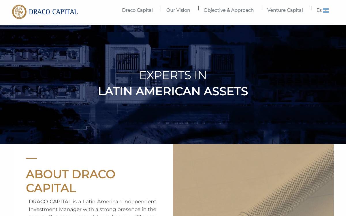 Draco Capital website preview