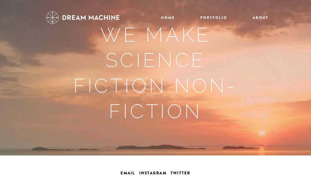Dream Machine website preview