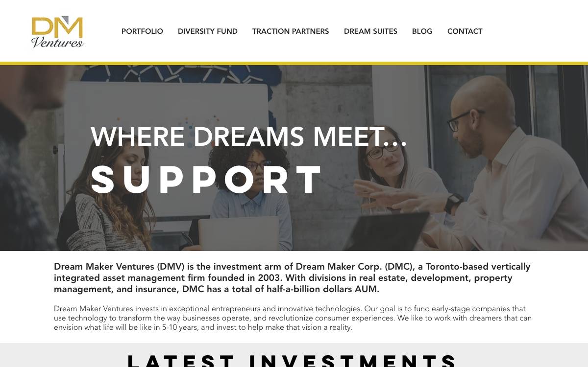 Dream Maker Ventures website preview