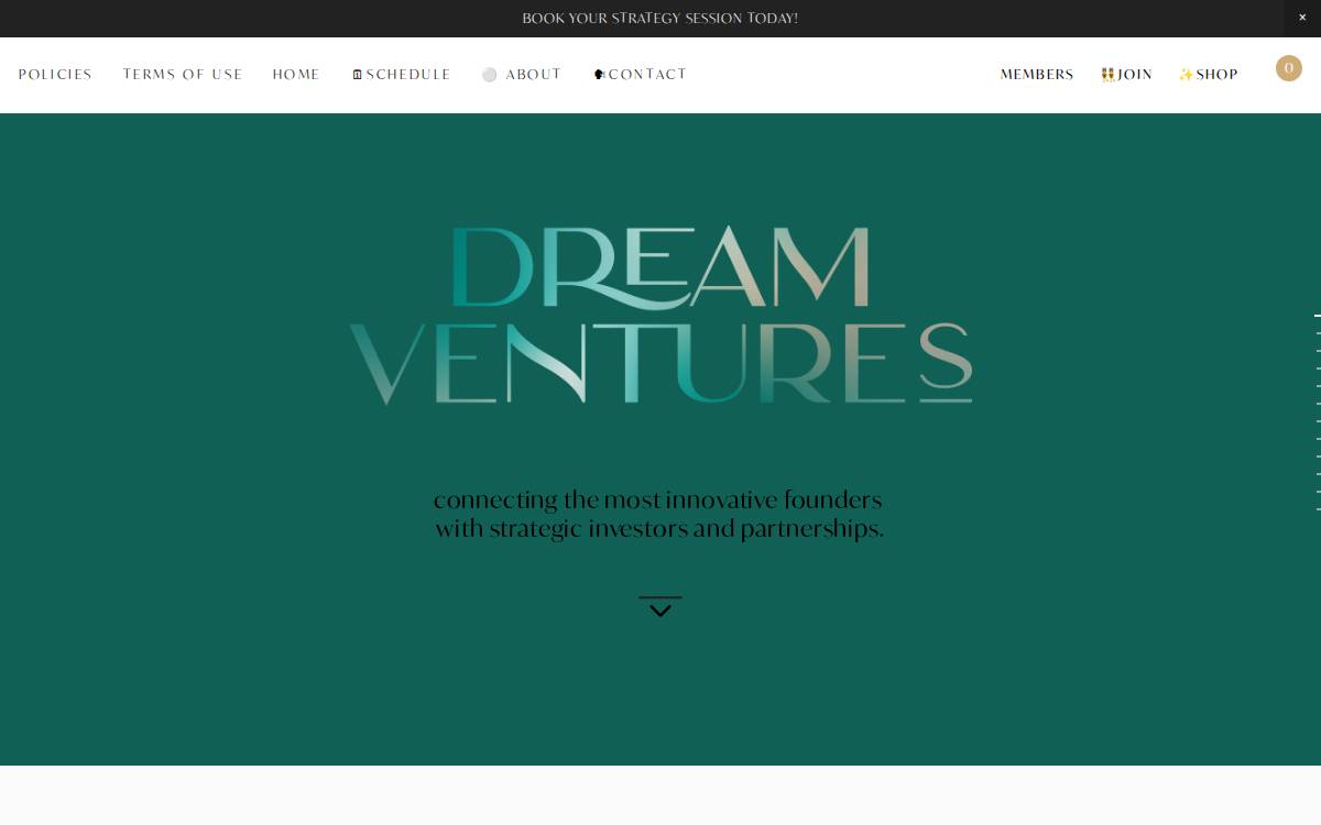 Dream VC website preview