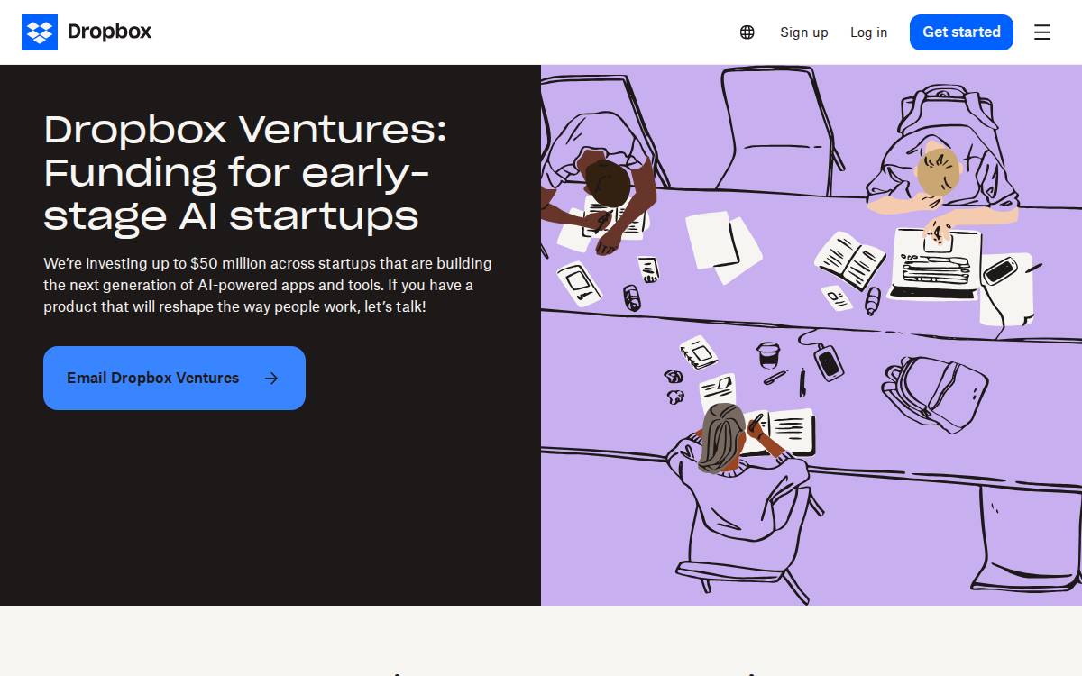 Dropbox Ventures website preview