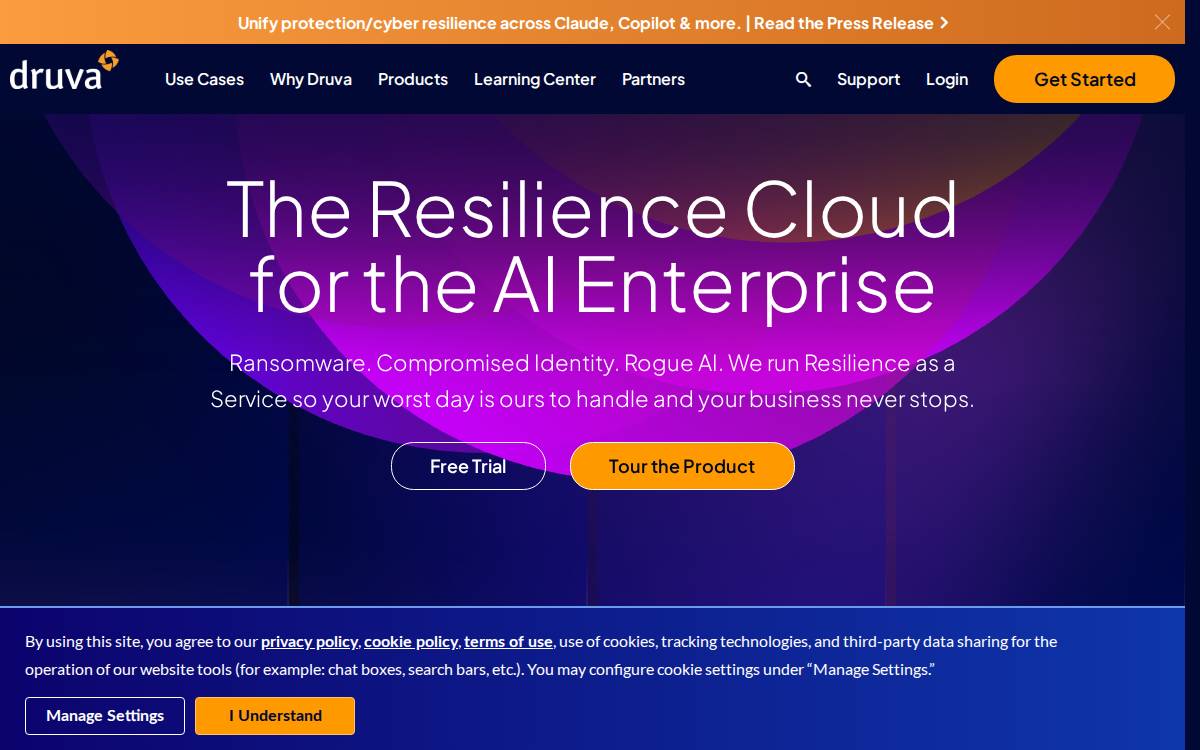 Druva website preview