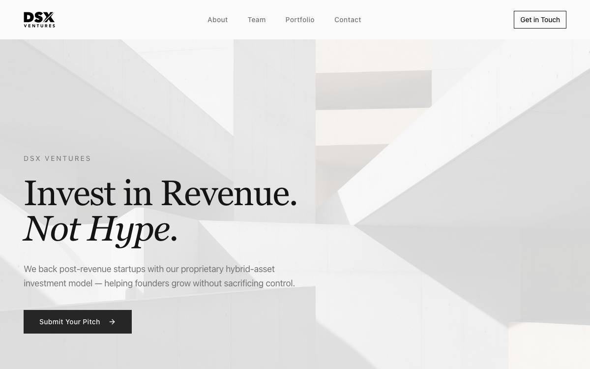 DS/X Ventures website preview