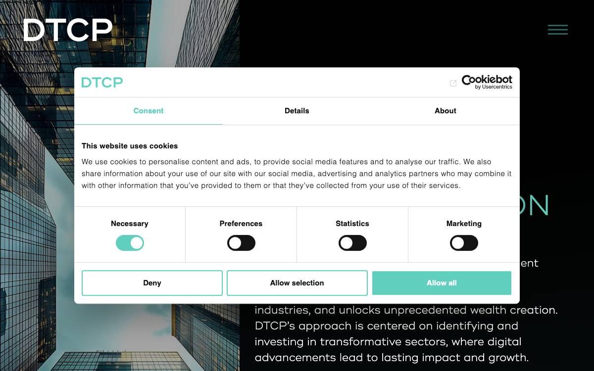 DTCP website preview