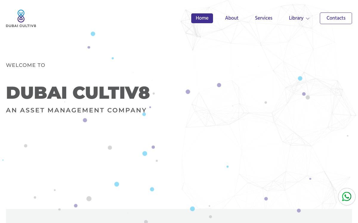 Dubai Cultiv8 website preview
