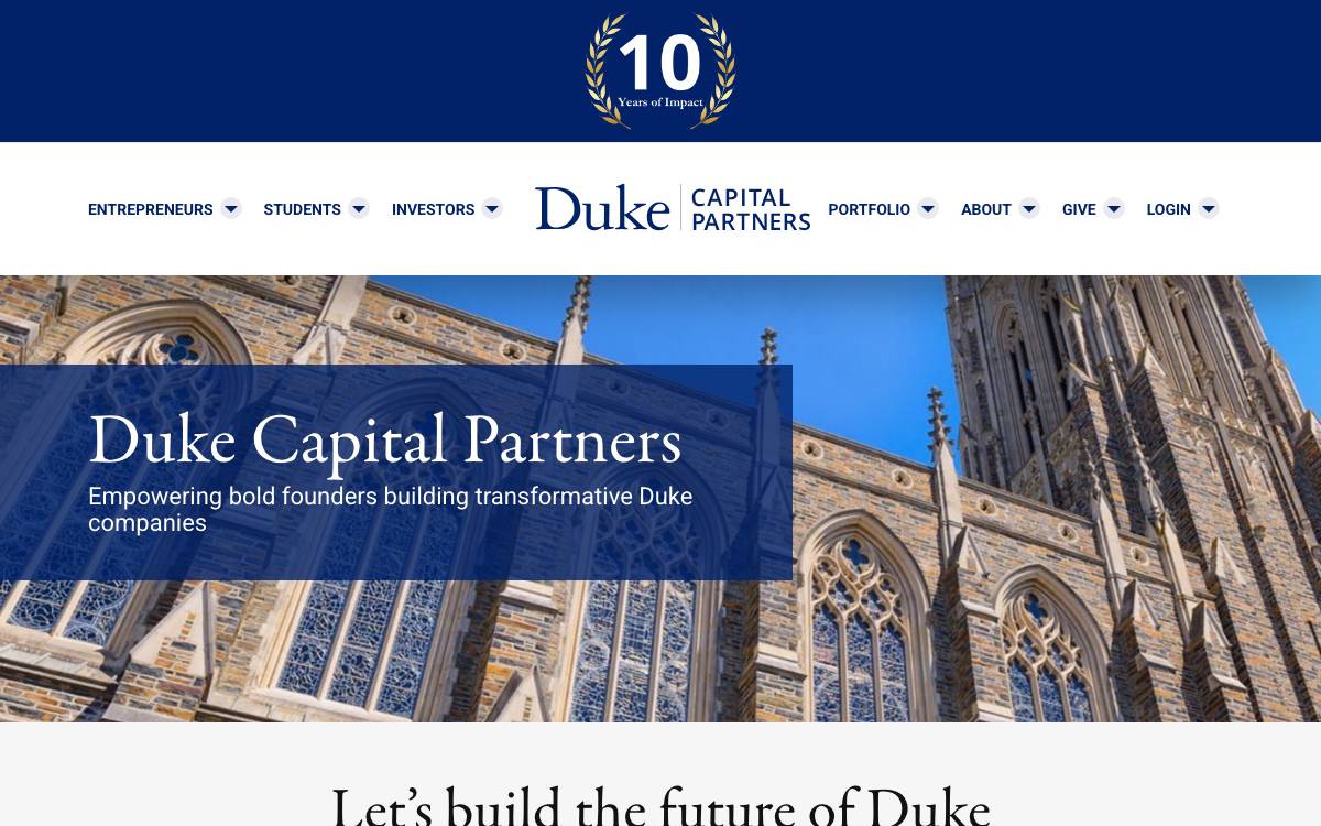 Duke Capital Partners website preview