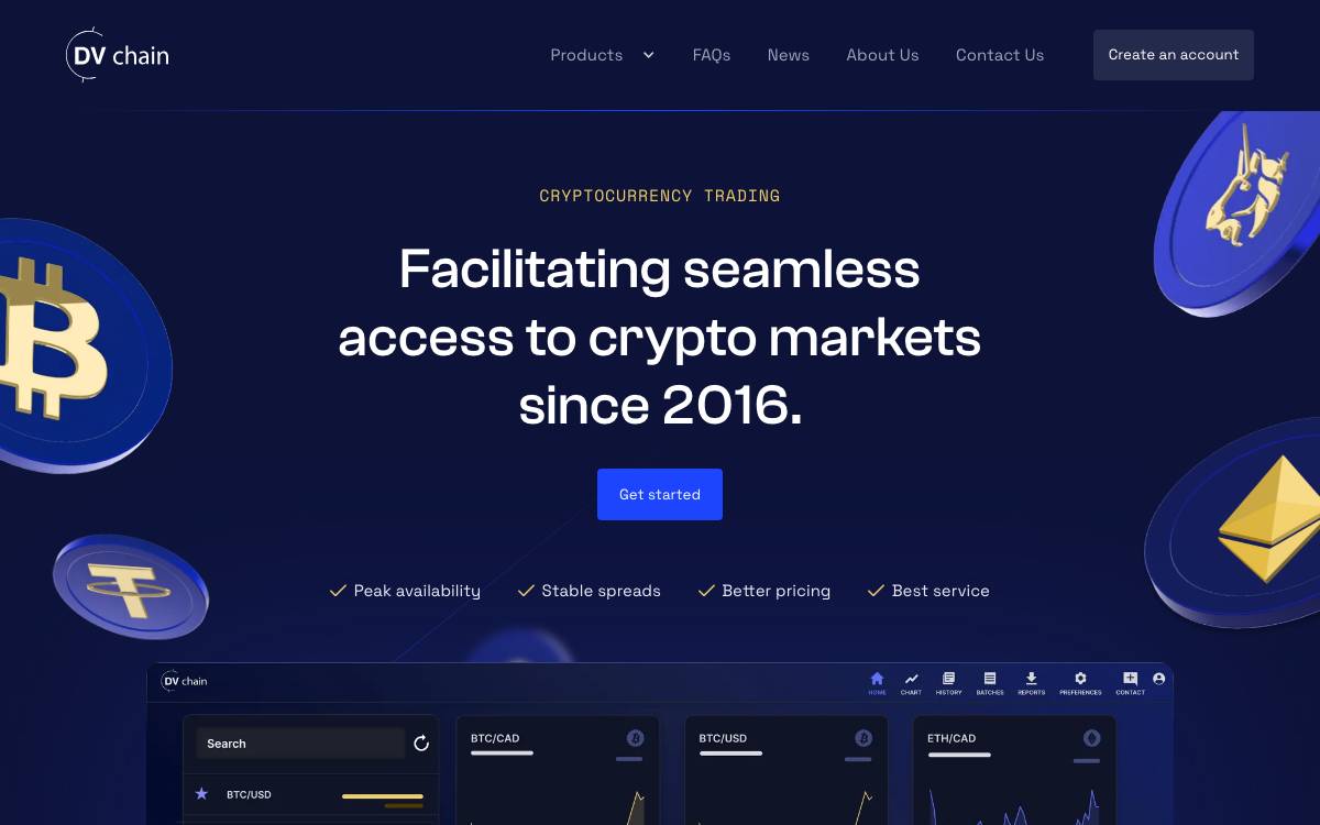 DV Chain website preview