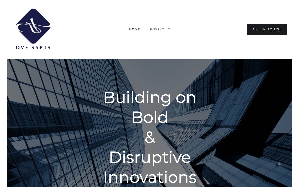 DVE Sapta website preview