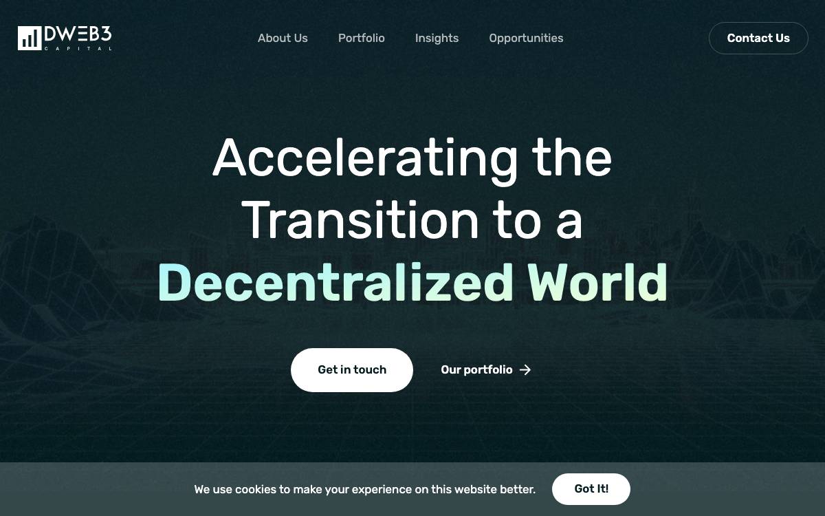 DWeb3 Capital website preview