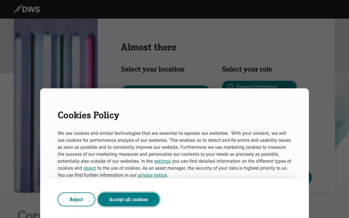 DWS Alternatives Global website preview