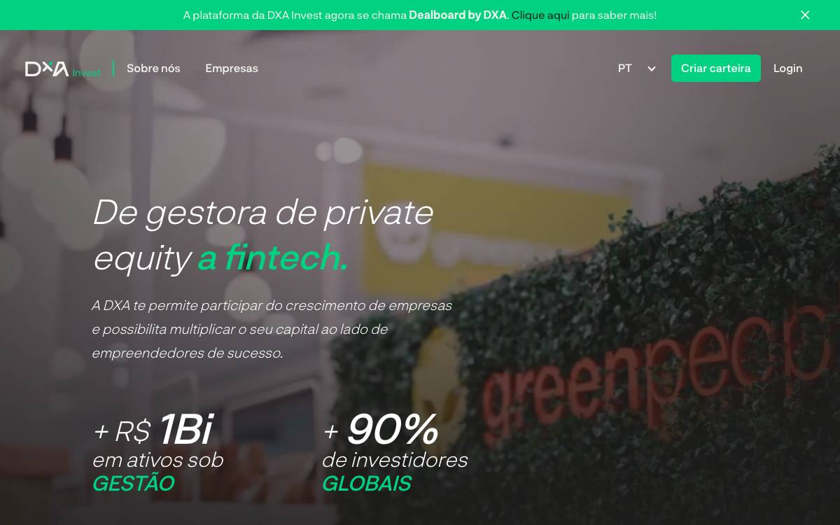 DXA Invest website preview