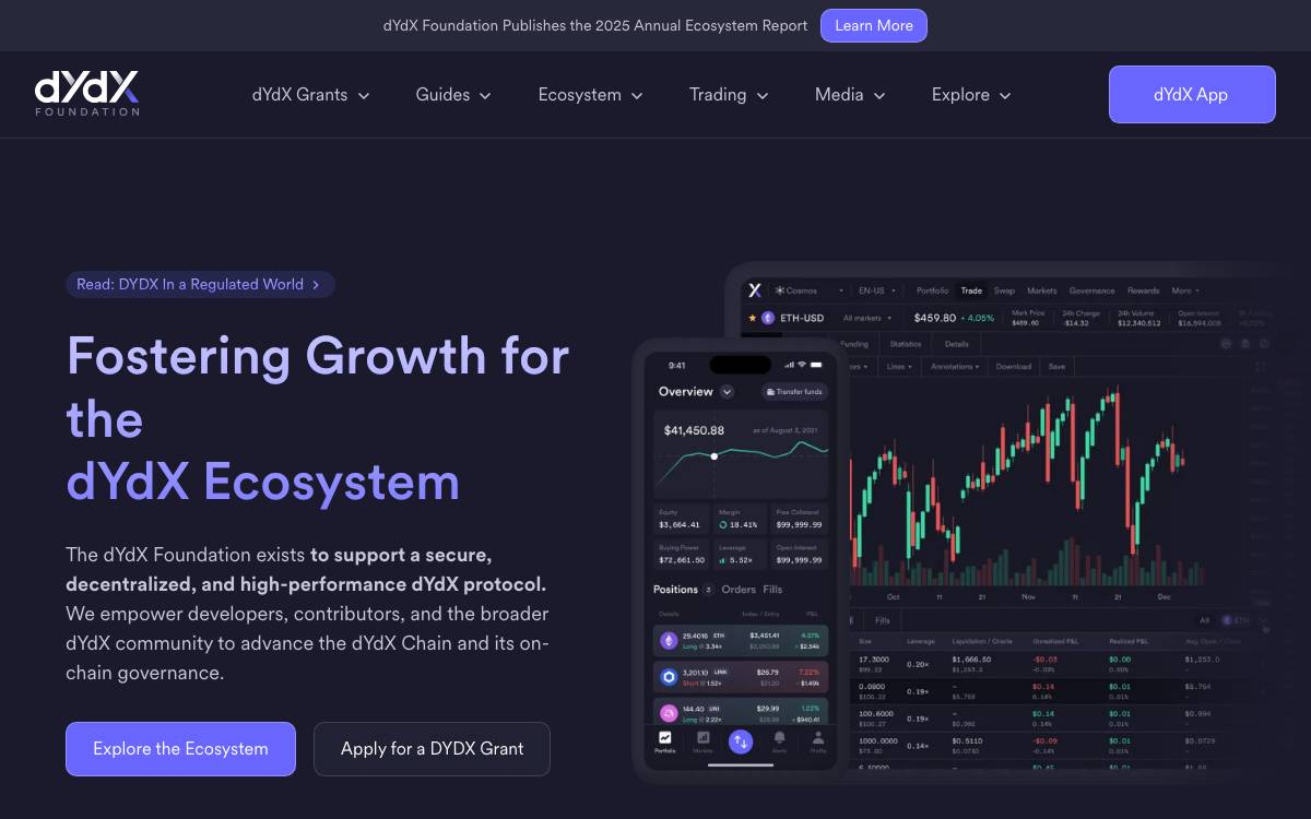 dYdX Foundation (dY/dX) website preview