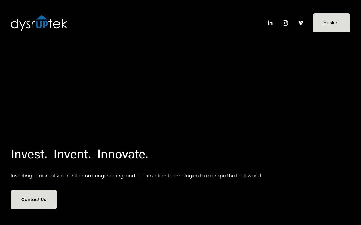 Dysruptek website preview