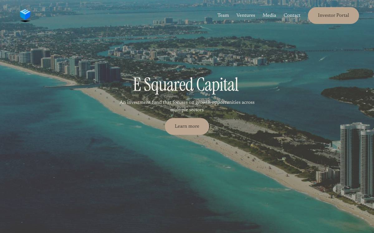 E Squared Capital website preview