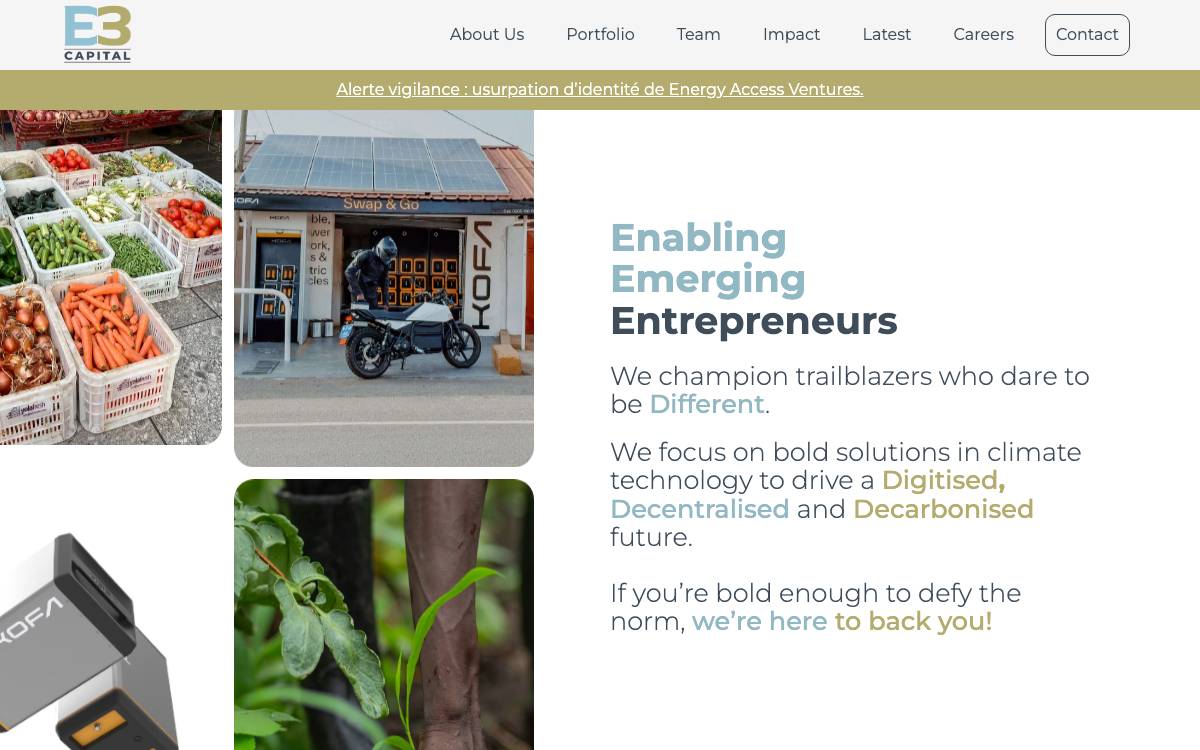 E3 Capital website preview