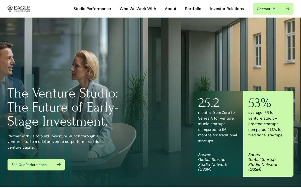 Eagle Venture Studio website preview